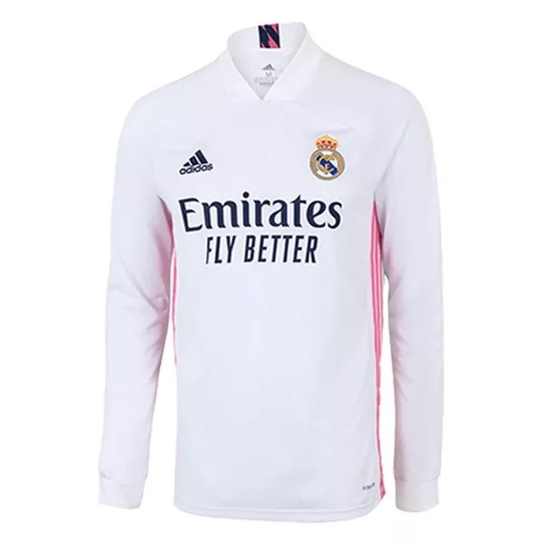 Tailandia Camiseta Real Madrid 1ª ML 2020-2021 Blanco